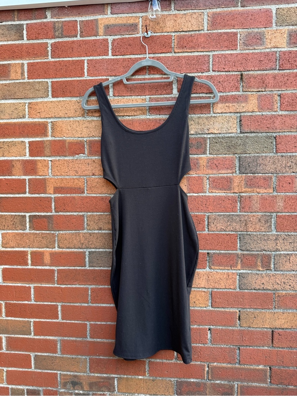 See You Monday Los Angeles Black Ribbed dress  Size Medium